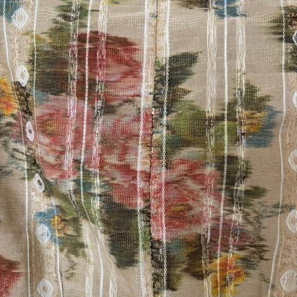 Floral Tapestry Blazer Size 10 Debbie Shuchat Collection - Picture 3 of 5